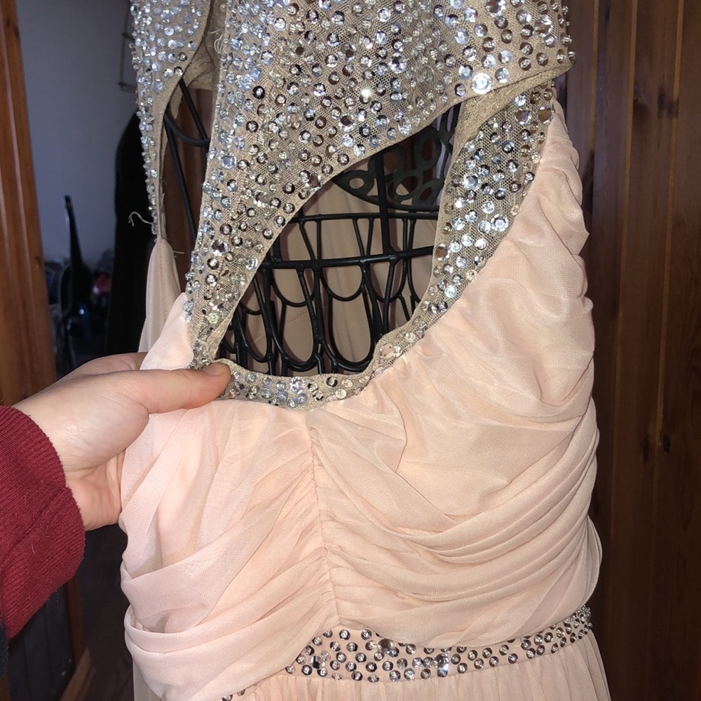 Adrianna Papell Long Dress Women’s Size 18 Pink Silver Sequins Gown bridesmaids‌ - Picture 15 of 15